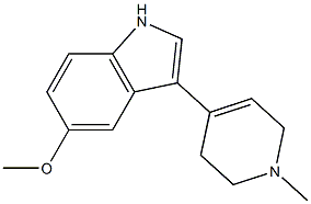 5-METHOXY-3-(1-METHYL-1,2,3,6-TETRAHYDRO-4-PYRIDINYL)-1H-INDOLE Struktur