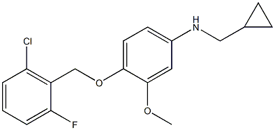 (1R)(4-[(6-CHLORO-2-FLUOROPHENYL)METHOXY]-3-METHOXYPHENYL)CYCLOPROPYLMETHYLAMINE Struktur