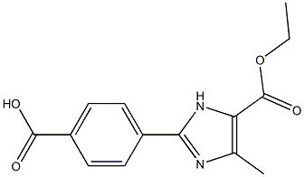 2-(4-CARBOXY-PHENYL)-5-METHYL-3H-IMIDAZOLE-4-CARBOXYLIC ACID ETHYL ESTER Struktur