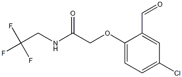 2-(4-CHLORO-2-FORMYLPHENOXY)-N-(2,2,2-TRIFLUOROETHYL)ACETAMIDE Struktur