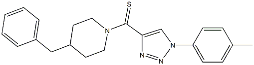 (4-BENZYLPIPERIDIN-1-YL)(1-P-TOLYL-1H-1,2,3-TRIAZOL-4-YL)METHANETHIONE Struktur