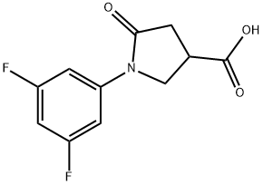 1-(3,5-DIFLUOROPHENYL)-5-OXOPYRROLIDINE-3-CARBOXYLIC ACID Struktur