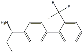 (1S)-1-(4-[2-(TRIFLUOROMETHYL)PHENYL]PHENYL)PROPYLAMINE Struktur