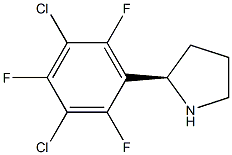 (2R)-2-(3,5-DICHLORO-2,4,6-TRIFLUOROPHENYL)PYRROLIDINE Struktur