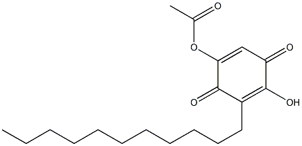 ACETIC ACID 4-HYDROXY-3,6-DIOXO-5-UNDECYL-CYCLOHEXA-1,4-DIENYL ESTER Struktur