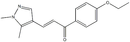 1-(1,5-DIMETHYL-1H-PYRAZOL-4-YL)-3-(4-ETHOXY-PHENYL)-PROPENONE Struktur