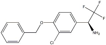 (1S)-1-[3-CHLORO-4-(PHENYLMETHOXY)PHENYL]-2,2,2-TRIFLUOROETHYLAMINE Struktur