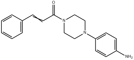 4-(4-[(2E)-3-PHENYLPROP-2-ENOYL]PIPERAZIN-1-YL)ANILINE Struktur