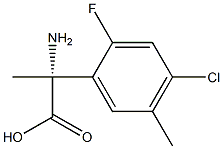 (2R)-2-AMINO-2-(4-CHLORO-2-FLUORO-5-METHYLPHENYL)PROPANOIC ACID Struktur