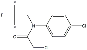 2-CHLORO-N-(4-CHLOROPHENYL)-N-(2,2,2-TRIFLUOROETHYL)ACETAMIDE Struktur