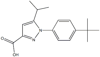 1-(4-TERT-BUTYL-PHENYL)-5-ISOPROPYL-1H-PYRAZOLE-3-CARBOXYLIC ACID Struktur