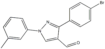 3-(4-BROMOPHENYL)-1-M-TOLYL-1H-PYRAZOLE-4-CARBALDEHYDE Struktur