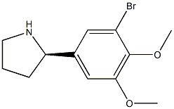 5-((2R)PYRROLIDIN-2-YL)-1-BROMO-2,3-DIMETHOXYBENZENE Struktur