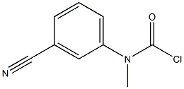 N-(3-CYANO-PHENYL)-N-METHYL-CARBAMOYLCHLORIDE Struktur