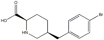 (2R,5S)-5-(4-BROMO-BENZYL)-PIPERIDINE-2-CARBOXYLIC ACID Struktur