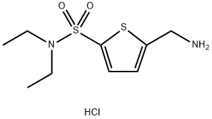 5-(AMINOMETHYL)-N,N-DIETHYLTHIOPHENE-2-SULFONAMIDE HYDROCHLORIDE Struktur