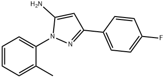 3-(4-FLUOROPHENYL)-1-(2-METHYLPHENYL)-1H-PYRAZOL-5-AMINE Struktur