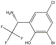 2-((1R)-1-AMINO-2,2,2-TRIFLUOROETHYL)-6-BROMO-4-CHLOROPHENOL Struktur