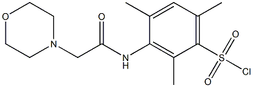 2,4,6-TRIMETHYL-3-(2-MORPHOLIN-4-YL-ACETYLAMINO)-BENZENESULFONYL CHLORIDE Struktur