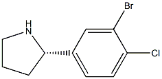 (2S)-2-(3-BROMO-4-CHLOROPHENYL)PYRROLIDINE Struktur