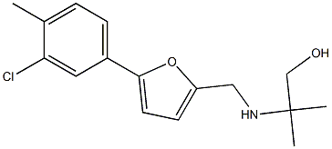 2-(((5-(3-CHLORO-4-METHYLPHENYL)-2-FURYL)METHYL)AMINO)-2-METHYLPROPAN-1-OL Struktur