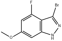 3-BROMO-4-FLUORO-6-METHOXYINDAZOLE Struktur