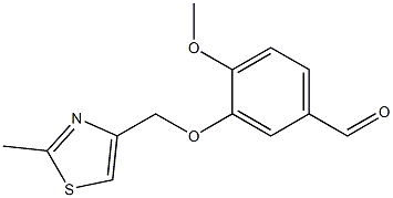 4-METHOXY-3-[(2-METHYL-1,3-THIAZOL-4-YL)METHOXY]BENZALDEHYDE Struktur