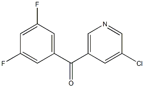 3-CHLORO-5-(3,5-DIFLUOROBENZOYL)PYRIDINE Struktur