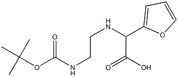 2-(2-N-BOC-AMINOETHYLAMINO)-2-(2-FURANYL)ACETIC ACID Struktur