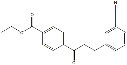 4'-CARBOETHOXY-3-(3-CYANOPHENYL)PROPIOPHENONE Struktur