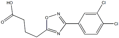 4-[3-(3,4-DICHLOROPHENYL)-1,2,4-OXADIAZOL-5-YL]BUTANOIC ACID Struktur