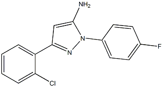 3-(2-CHLOROPHENYL)-1-(4-FLUOROPHENYL)-1H-PYRAZOL-5-AMINE Struktur