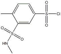 4-METHYL-3-[(METHYLAMINO)SULFONYL]BENZENESULFONYL CHLORIDE Struktur