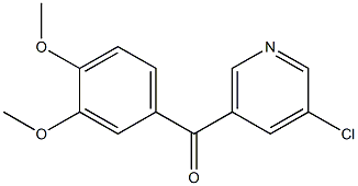 3-CHLORO-5-(3,4-DIMETHOXYBENZOYL)PYRIDINE Struktur