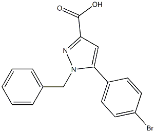 1-BENZYL-5-(4-BROMOPHENYL)-1H-PYRAZOLE-3-CARBOXYLIC ACID Struktur