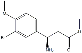 METHYL (3R)-3-AMINO-3-(3-BROMO-4-METHOXYPHENYL)PROPANOATE Struktur