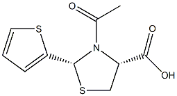 (2R,4R)-3-ACETYL-2-THIOPHEN-2-YL-THIAZOLIDINE-4-CARBOXYLIC ACID Struktur