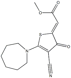 METHYL (2Z)-(5-AZEPAN-1-YL-4-CYANO-3-OXOTHIEN-2(3H)-YLIDENE)ACETATE Struktur