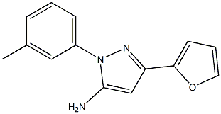 3-(2-FURYL)-1-(3-METHYLPHENYL)-1H-PYRAZOL-5-AMINE Struktur