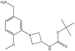 [1-(5-AMINOMETHYL-2-METHOXY-PHENYL)-AZETIDIN-3-YL]-CARBAMIC ACID TERT-BUTYL ESTER Struktur