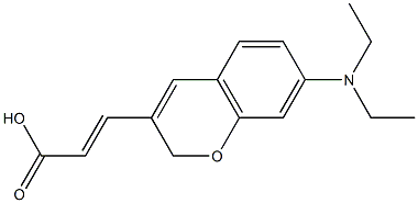 (2E)-3-[7-(DIETHYLAMINO)-2H-CHROMEN-3-YL]ACRYLIC ACID Struktur