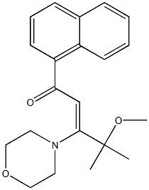 4-METHOXY-4-METHYL-3-MORPHOLIN-4-YL-1-NAPHTHALEN-1-YL-PENT-2-EN-1-ONE Struktur