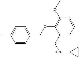 N-(3-METHOXY-2-((4-METHYLBENZYL)OXY)BENZYL)CYCLOPROPANAMINE Struktur