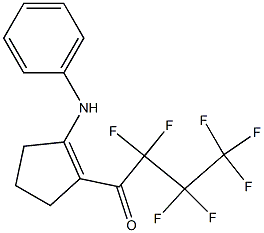 1-(N-PHENYLAMINO)-2-(PERFLUOROBUTANOYL)CYCLOPENTENE Struktur