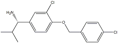 (1S)-1-(3-CHLORO-4-[(4-CHLOROPHENYL)METHOXY]PHENYL)-2-METHYLPROPYLAMINE Struktur