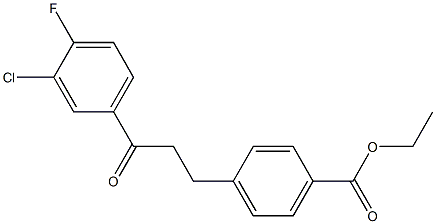 3-(4-CARBOETHOXYPHENYL)-3'-CHLORO-4'-FLUOROPROPIOPHENONE Struktur