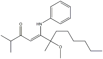 6-METHOXY-2,6-DIMETHYL-5-PHENYLAMINO-DODEC-4-EN-3-ONE Struktur