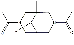 3,7-DIACETYL-9-CHLORO-1,5-DIMETHYL-3,7-DIAZABICYCLO[3.3.1]NONANE Struktur