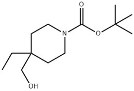 1-BOC-4-ETHYL-4-(HYDROXYMETHYL)-PIPERIDINE Struktur