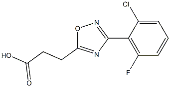 3-[3-(2-CHLORO-6-FLUOROPHENYL)-1,2,4-OXADIAZOL-5-YL]PROPANOIC ACID Struktur